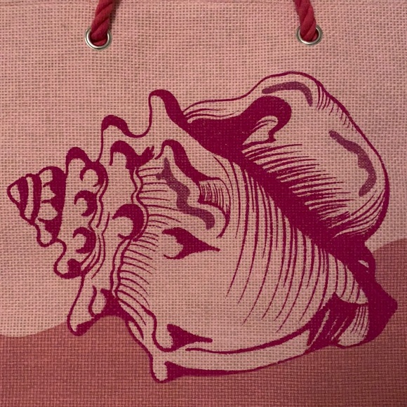 NWT Paradise Bags - Pink Conch Shell Shoulder Tote Bag - Beach/Vacation Bag - Picture 3 of 8